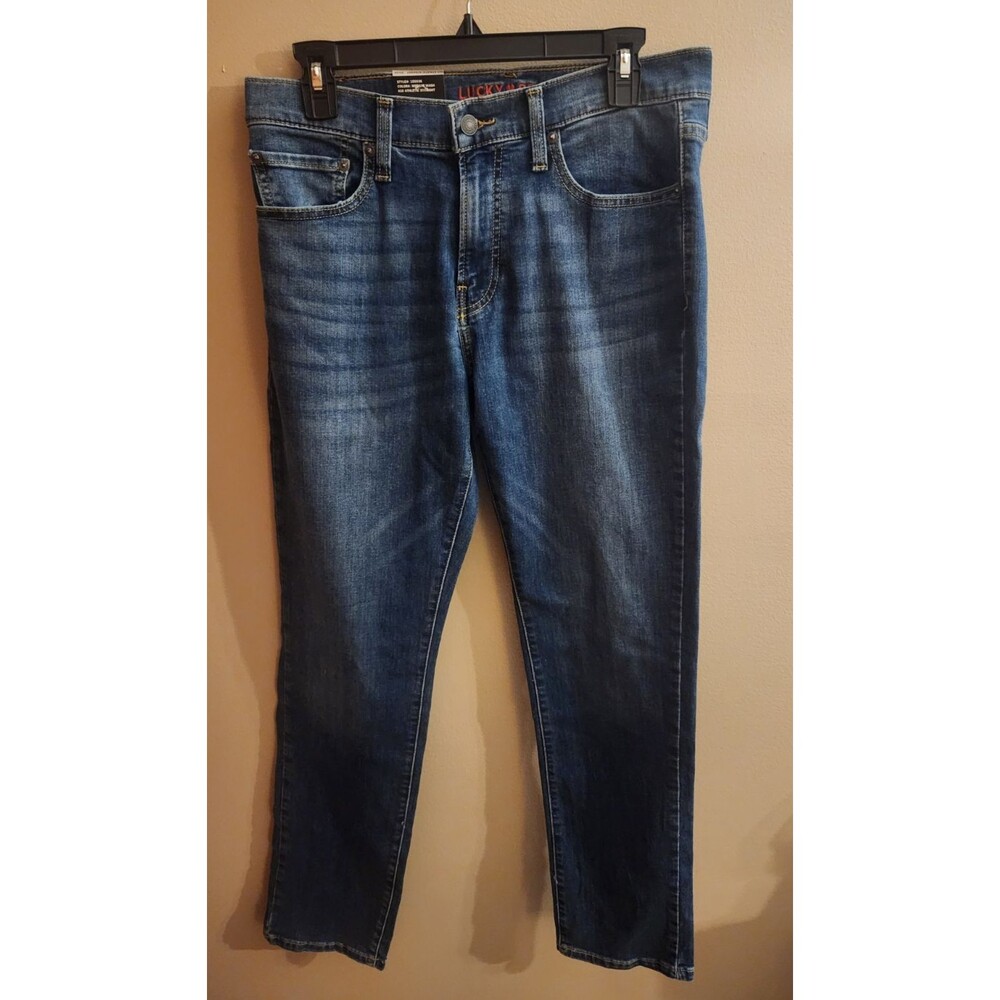 Men's Lucky Brand Athletic Straight Medium Wash Blue Jeans Size 30x32 NWT
